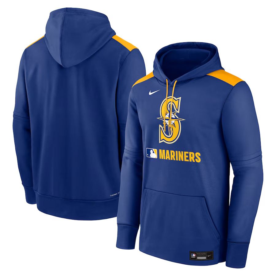 Men 2025 MLB Seattle Mariners blue Nike hoodie style 1->seattle mariners->MLB Jersey